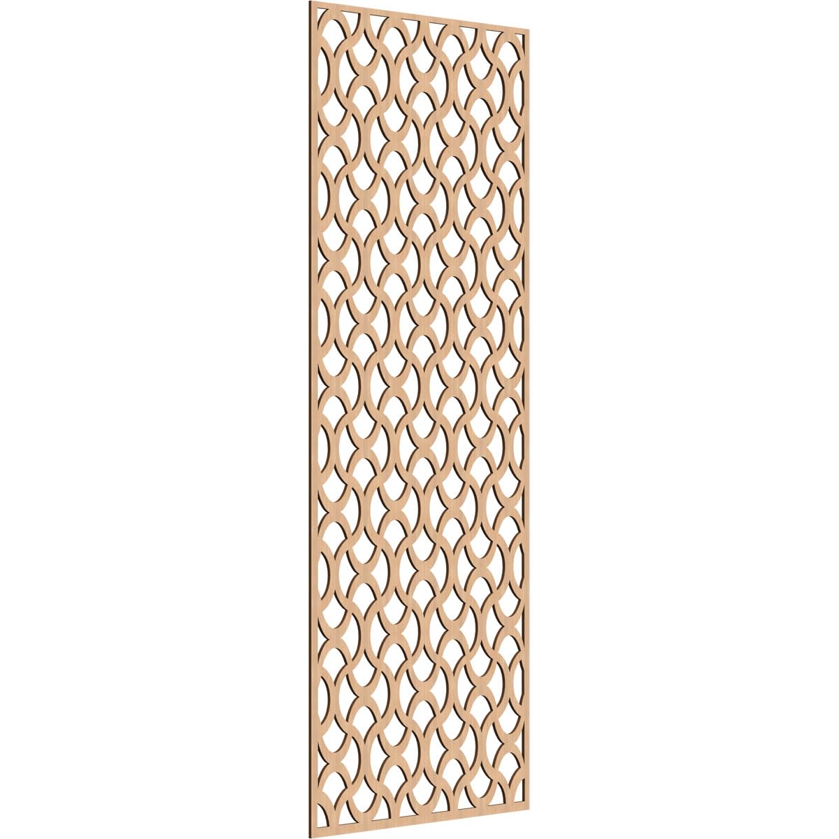 Resort Decorative Pierced Fretwork Wood Wall Panels, 33 3/8"W x 84 3/8"H x 1/4"T, Hickory