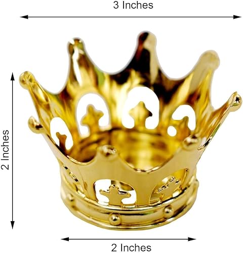 Miniatura 3 de Efavormart - Paquete de 12 recipientes dorados de 3 pulgadas para bodas, despedidas de soltera, cumpleaños, decoraciones de tarros de dulces