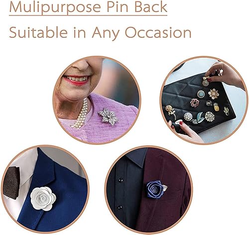 Miniatura 5 de Parte trasera de pasador de goma, respaldos de embrague de mariposa, respaldo de seguridad para broche de corbata, sombrero, insignia, cierre de