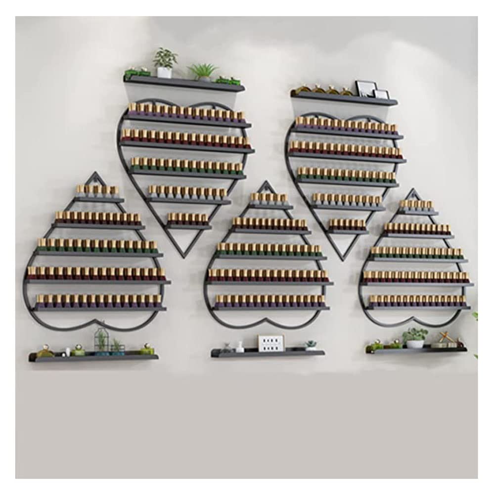 zktoermn Nail Polish Display Rack Beauty Retail Store Essential Oil Holder Metal Nail Polish Display Organizer Wall Rack