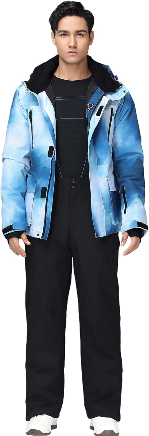 Oymyakon Men Ski Suit Waterproof Snow Suits Snowboard Jacket and Pants Set Winter Outdoor Windproof Warm Two Piece Snowsuits