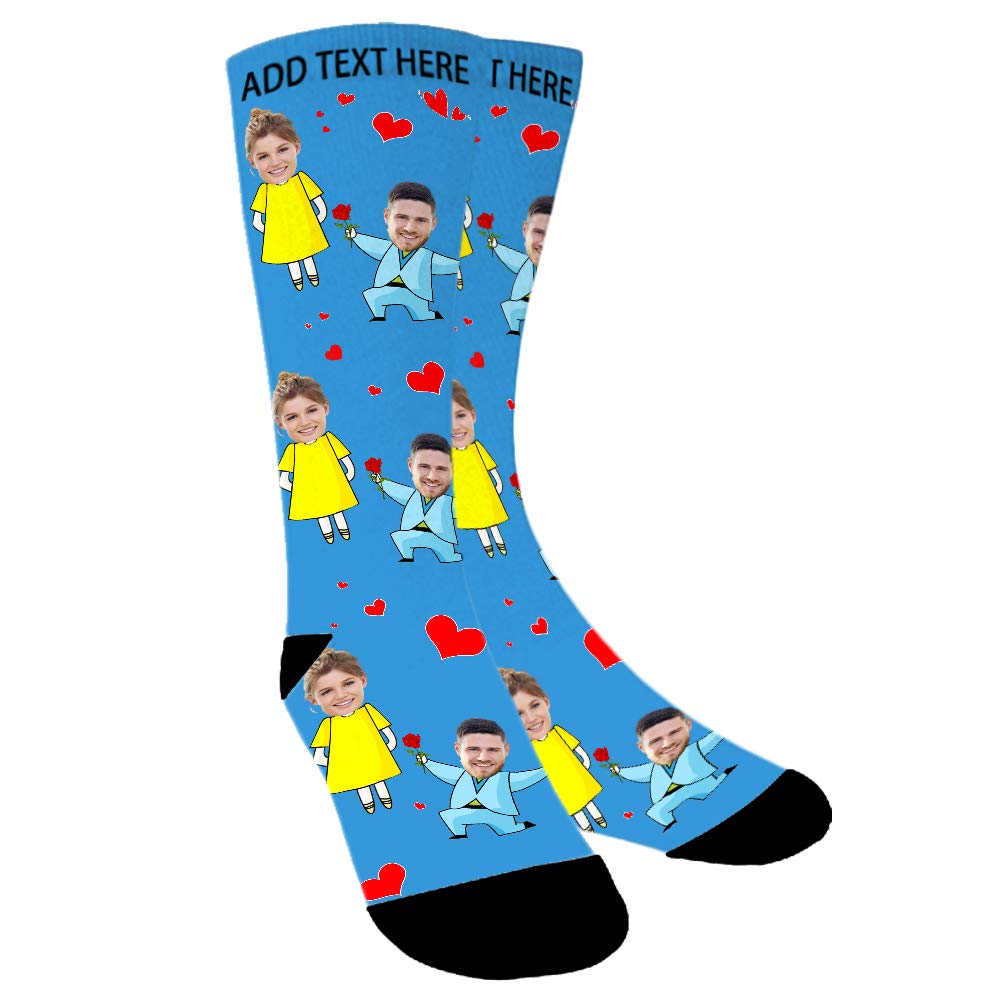 ABIsedrin Personalised Photo socks, Custom Wedding socks, Face Socks Customised for Men, Women gift