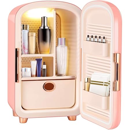Amazon Com Makeup Fridge Seaan Mini Skincare Fridge For Makeup Storage 12 Liter Cosmetics Fridge For Women Mini Beauty Fridge For Skincare Portable Personal Makeup Fridge Pink Appliances