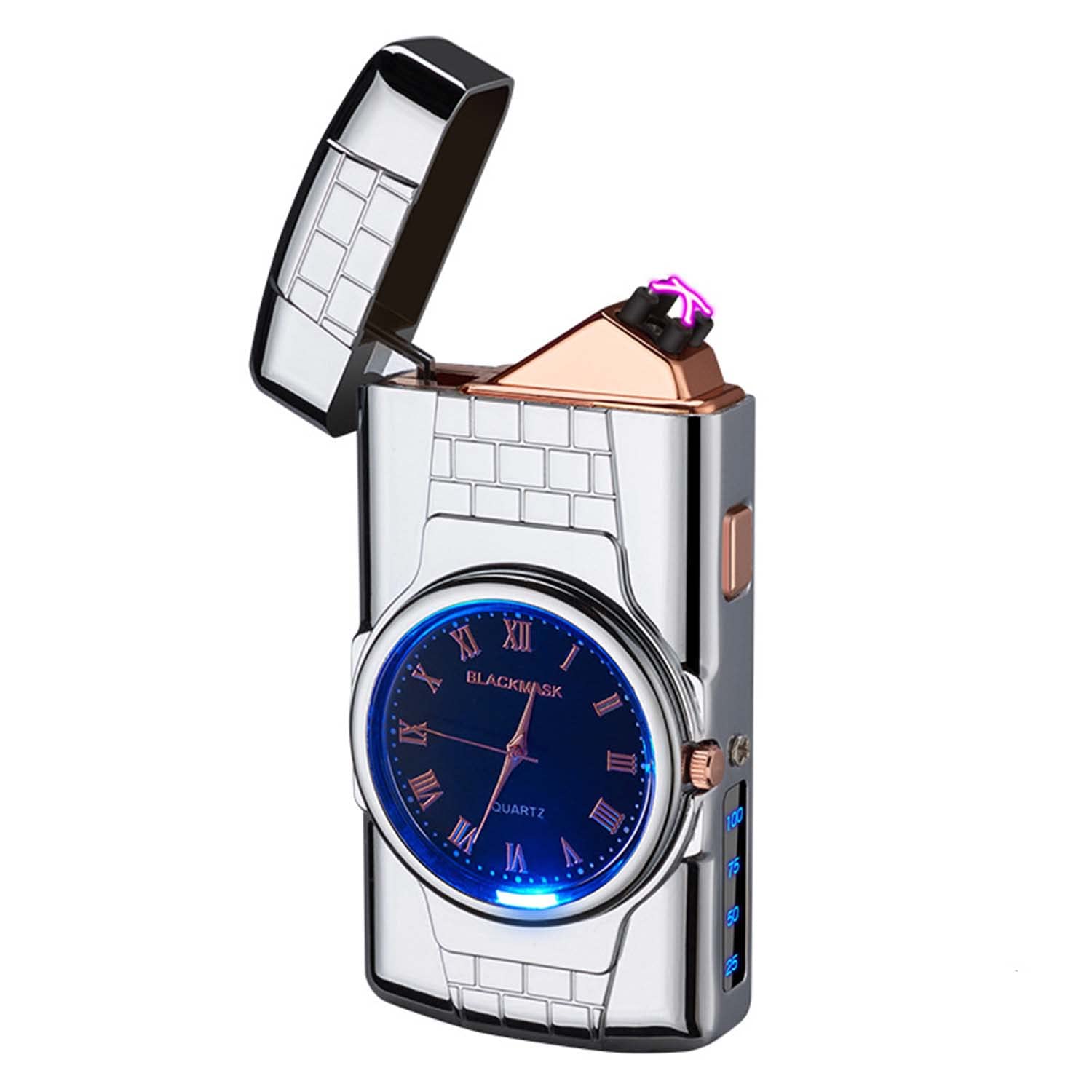 Encendedor Eléctrico Creativo Cuerpo de Diamante Luminoso a Prueba de Viento Sin Llama Encendedor de Carga Rápida para Velas, Fuegos Artificiales, Camping