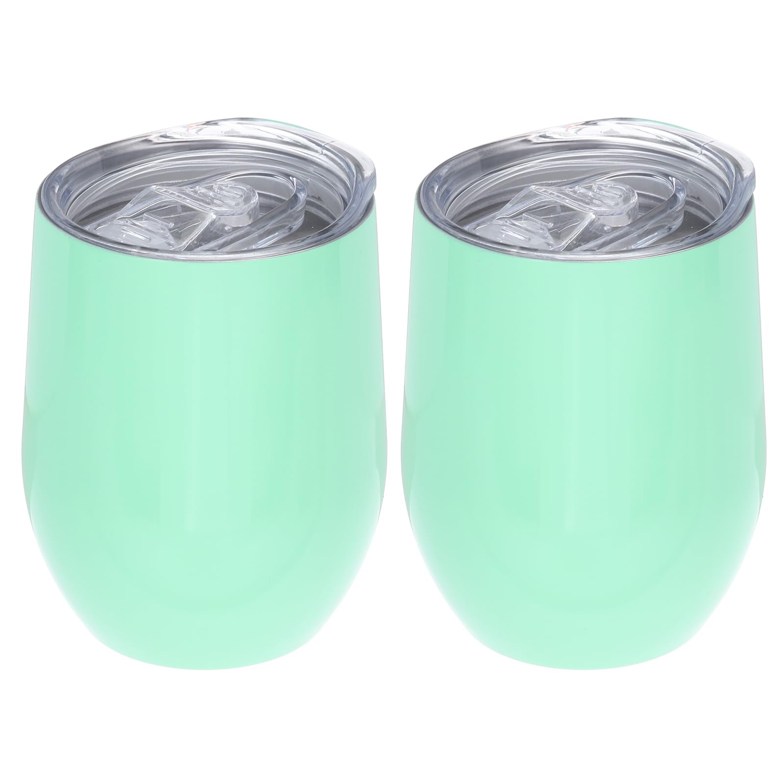 Tasse à café et cocktail 12oz isotherme en acier inoxydable vert PATIKIL lot de 2