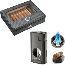XIFEI Cigar Humidors and Cigar Lighter Set