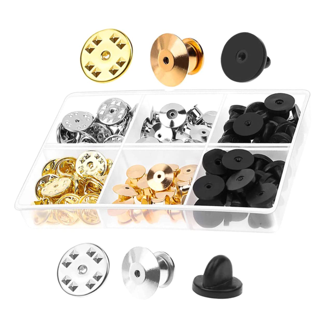 Fijación De Broches De Seguridad Clasp De Bloqueo Accesorios De Reemplazo Para Pines Sistema De Sujeción Profesional Para Broches y De Solapa
