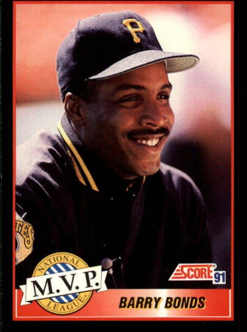 Amazon Com 1991 Score 876 Barry Bonds Mvp Nm Mt Pirates Collectibles Fine Art