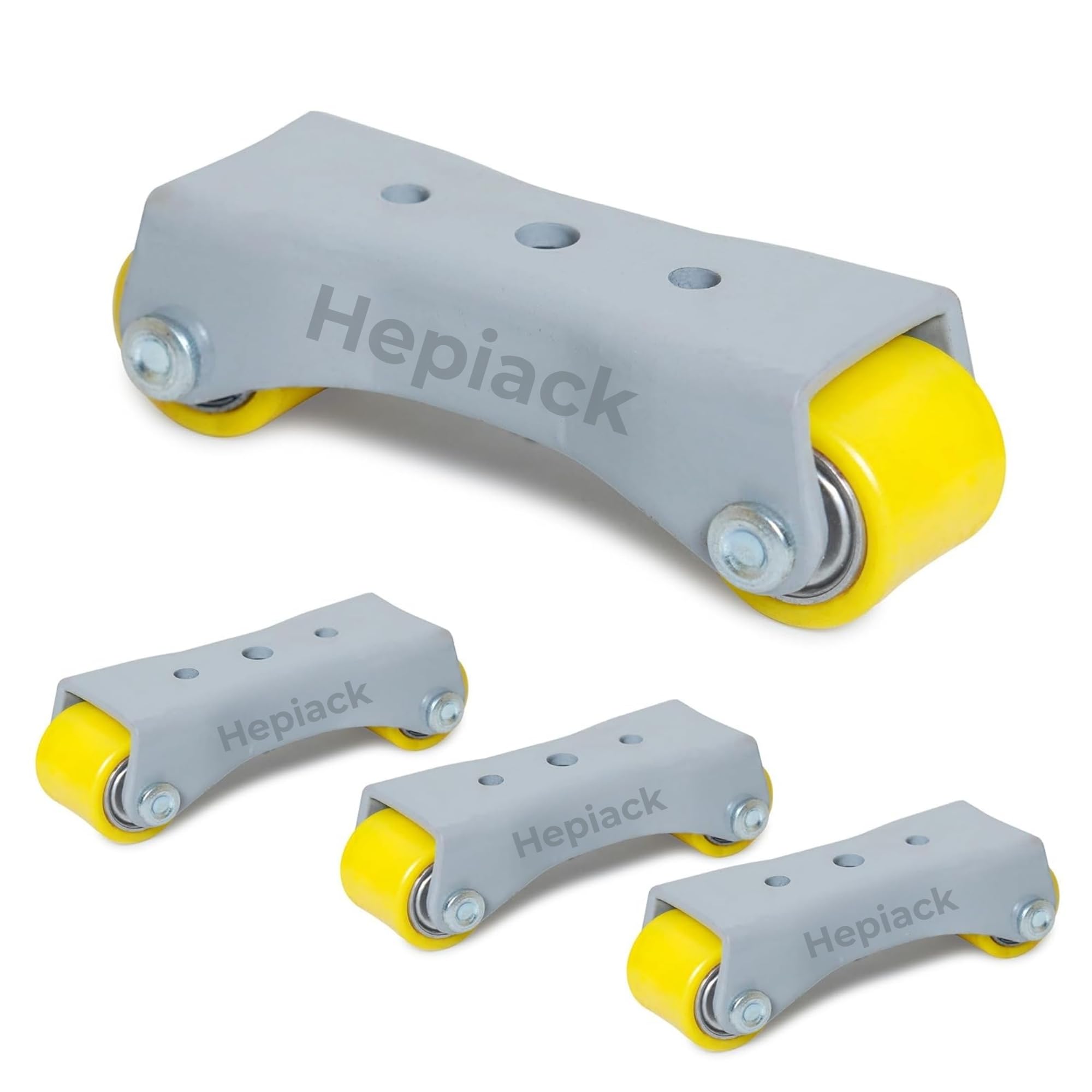 Hepiack Heavy Single Wheel Bed Drawer Flat Roller Fixed Castor Wheel with Bearing 35mm Hammer Wheel Set of 4 for Drawer Sofa Bed Table & Furniture 450kg Capacity