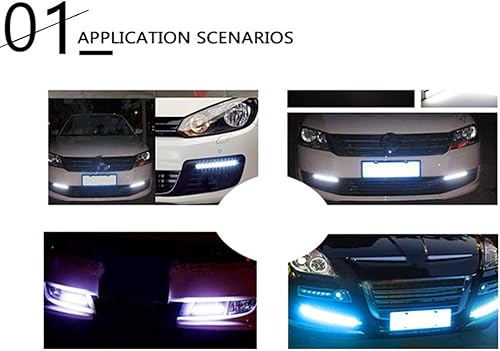 Miniatura 3 de BININBOX Luces LED COB superbrillantes de 6 W para coche de 12 V para conducción de niebla DRL luz diurna lámpara impermeable delgado paquete de 2