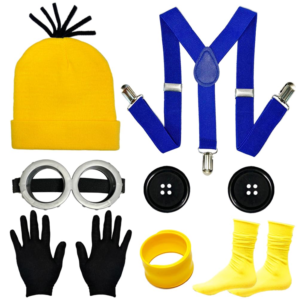 10pcs Yellow Costume Halloween Adults World Book Day Kids