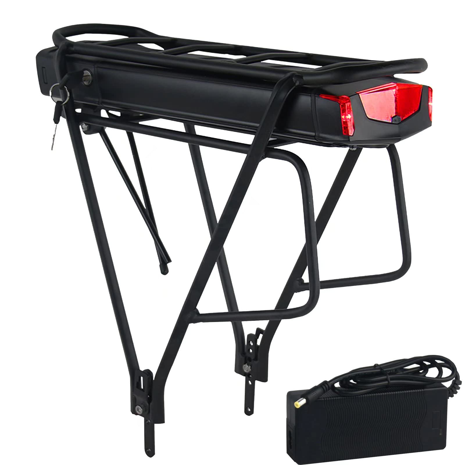 36V 13Ah Batteria per Ebike con portapacchi posteriore (con portapacchi) 2500mAH Batteria al litio a celle per motore 50-500W