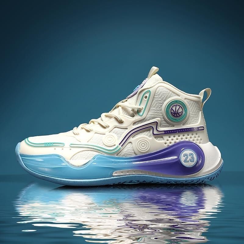 Zapatillas de baloncesto ligeras resistentes al desgaste de hombre 4