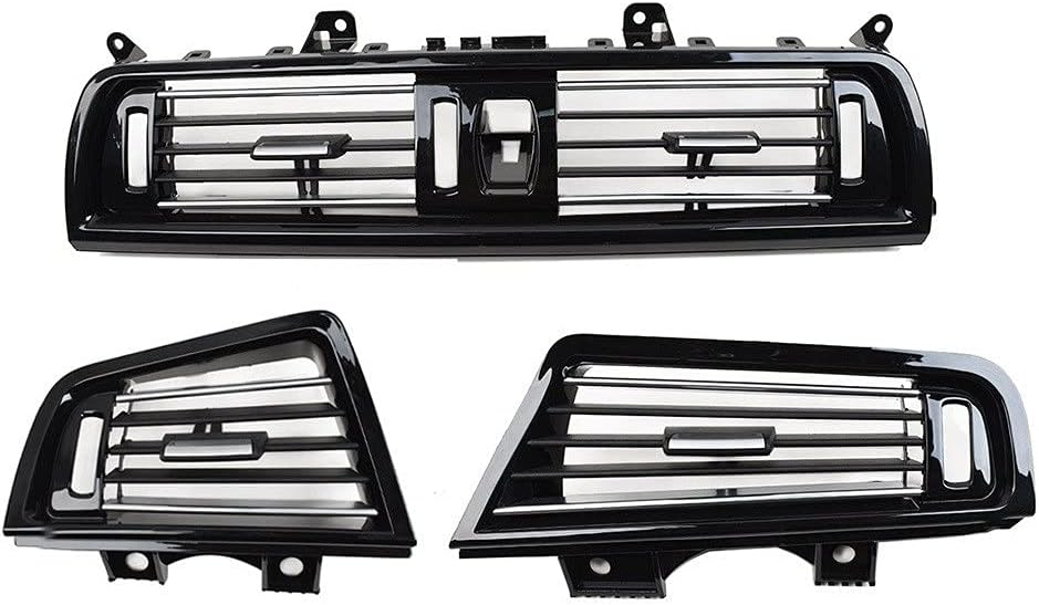 Chromed Piano Black Front Console Grill Dash AC Air Conditioner Vent For BMW 5 Series F10 F11 520i 525i 528i 530i 535i(LHD Left)