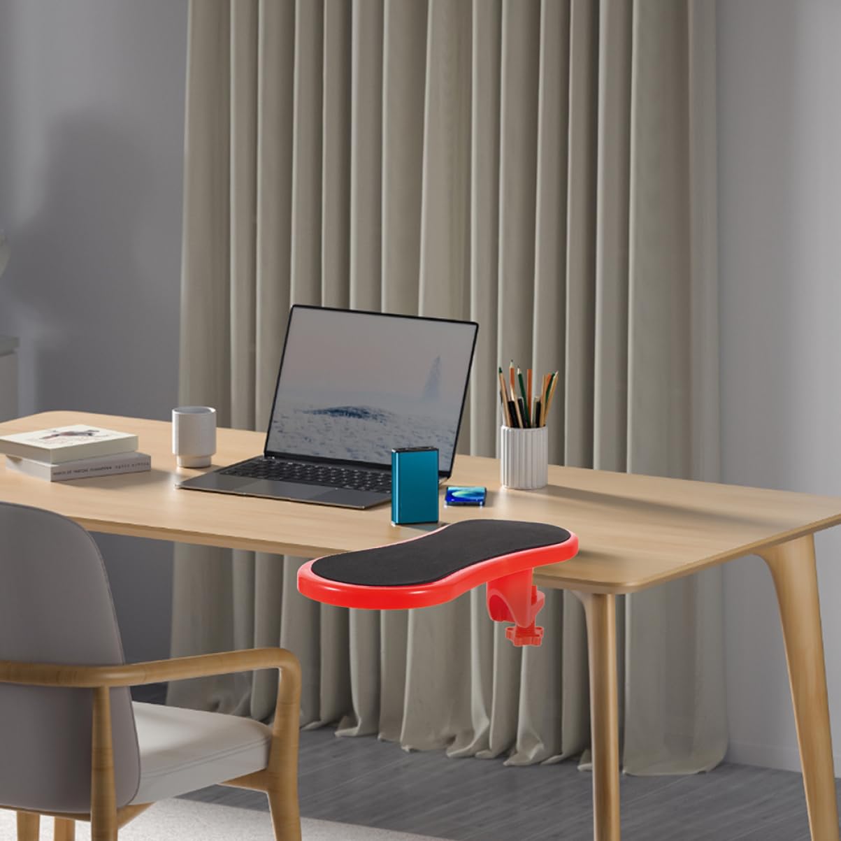 Gadpiparty Supporto Bracciolo Estensibile per Tavolo Poggiapolsi Antiscivolo, Set 2 Pezzi, Accessorio per Computer Ergonomico per Ufficio e Casa, Allevia Affaticamento Polso e Protegge
