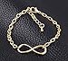 ALIMITOPIA 50pcs Infinity Symbol Connectors Charms Pendants for DIY Bracelet Necklace Jewelry Making Accessories(Golden)