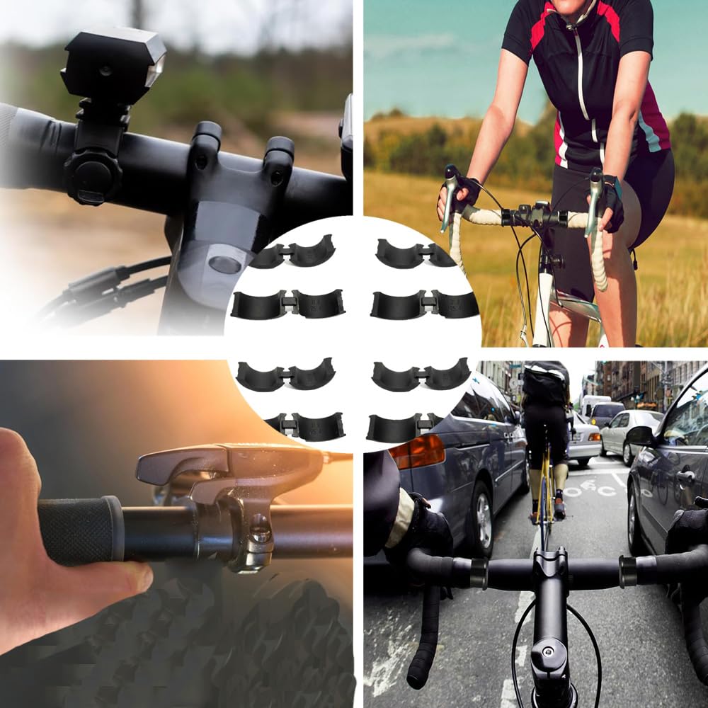 Lot De 20 Joints En Caoutchouc Pour Guidon De Vélo - 2 Tailles (22.2-31.8 Mm Et 25.4-31.8 Mm), Antidérapants, Pour Fixer Accessoires (compteur, Support Téléphone, Lumière)