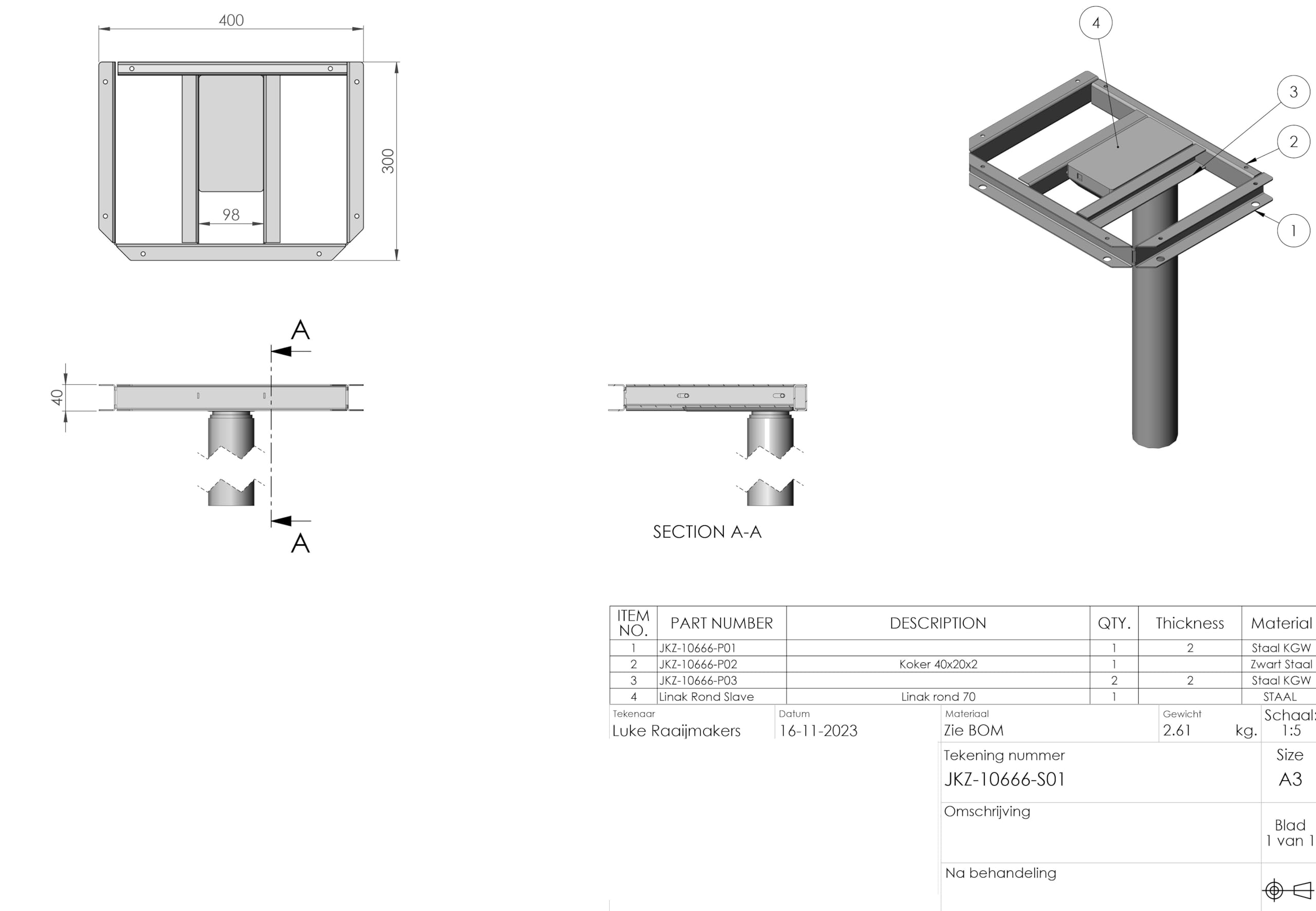 Linak Wall Solo - Elektrischer Wandtisch - Weißes Gestell/Ohne Tischplatte