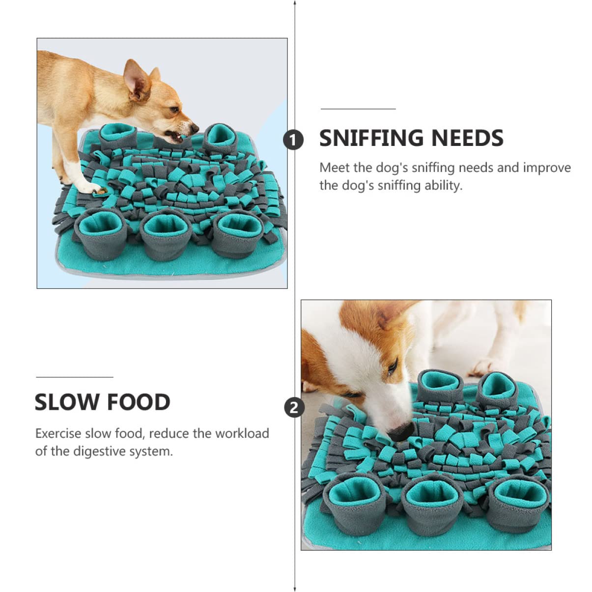 POPETPOP Alfombrilla para Olfatear Mascotas Tapete de Descompresión para Perros y Gatos Almohadilla de Entrenamiento para Alimentación Lenta