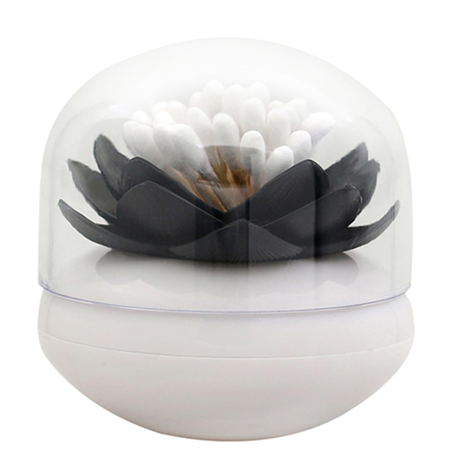 matumou 1 Pc Lotus Home Decor Toothpick Bud Swab Holder Storage Box 4 Colors