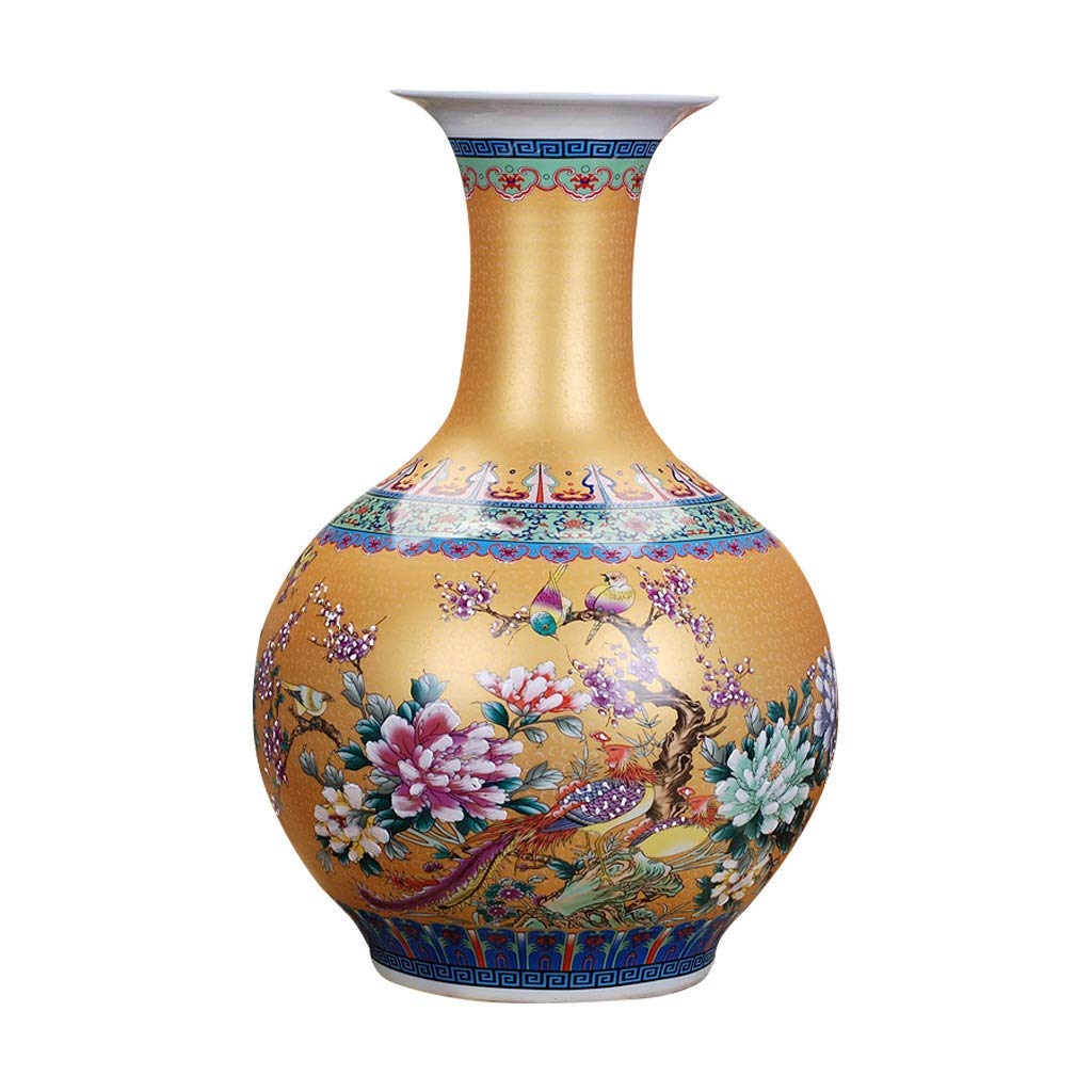 Vases en céramique fleurs et oiseaux pour embellir votre table de salon et bureau