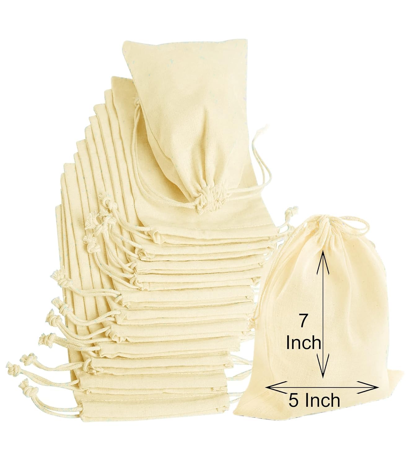 Breezy Blends 12 Pcs Cotton Drawstring Potli Cloth Bags,Reusable bags for Kitchen, Non Plastic Packing use, Masala Potli, Spice Bag.Size 7 x 5 inches (B0CR96L3LS) Amazon Price History, Amazon Price Tracker