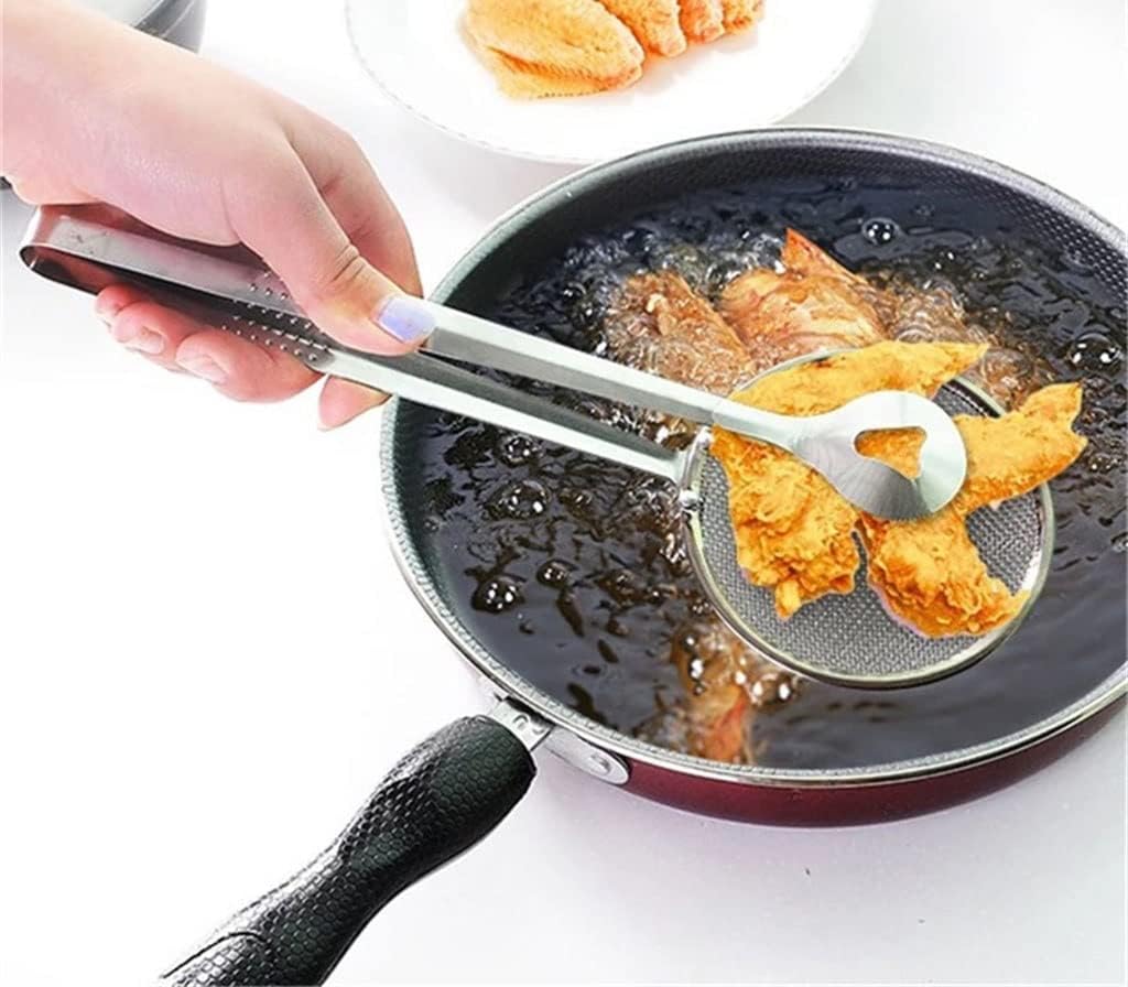 Multifunction Stainless Steel Sieve Filter Spoon Fried Food Oil Strainer Clip Handheld Cooking Tools Gadgets
