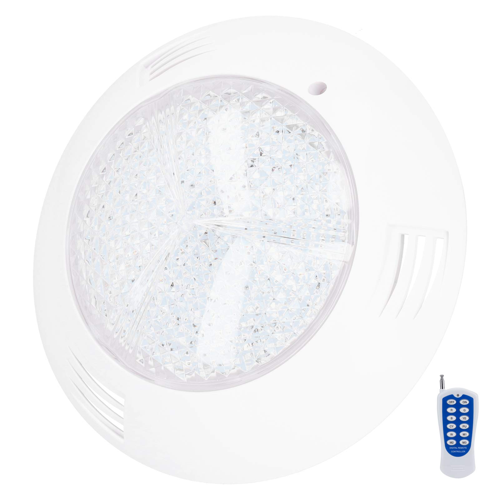 Fdit Luce per Piscina 300LED RGB con Telecomando, Lampada Subacquea Impermeabile IP68 da 30W per la Decorazione del Paesaggio e L'illuminazione del Giardino
