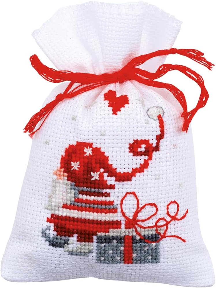 Vervaco Bag kit Christmas Gnomes Set of 3, 4,8 inch