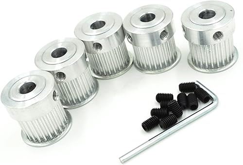 Miniatura 3 de Zyaobei-Polea de sincronización 20 dientes 3MGT 3GT 3GT polea síncrona diámetro 5/6.35/8/0.394 in para ancho 0.591 in 3GT correa dentada GT3 polea 1