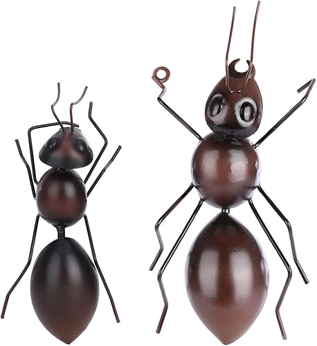 Miniatura 8 de ZUNPINSPACE Escultura de arte de hormigas de metal, decoración de pared de hormigas para interiores y exteriores, decoración de césped (8.6 x 4.7 x