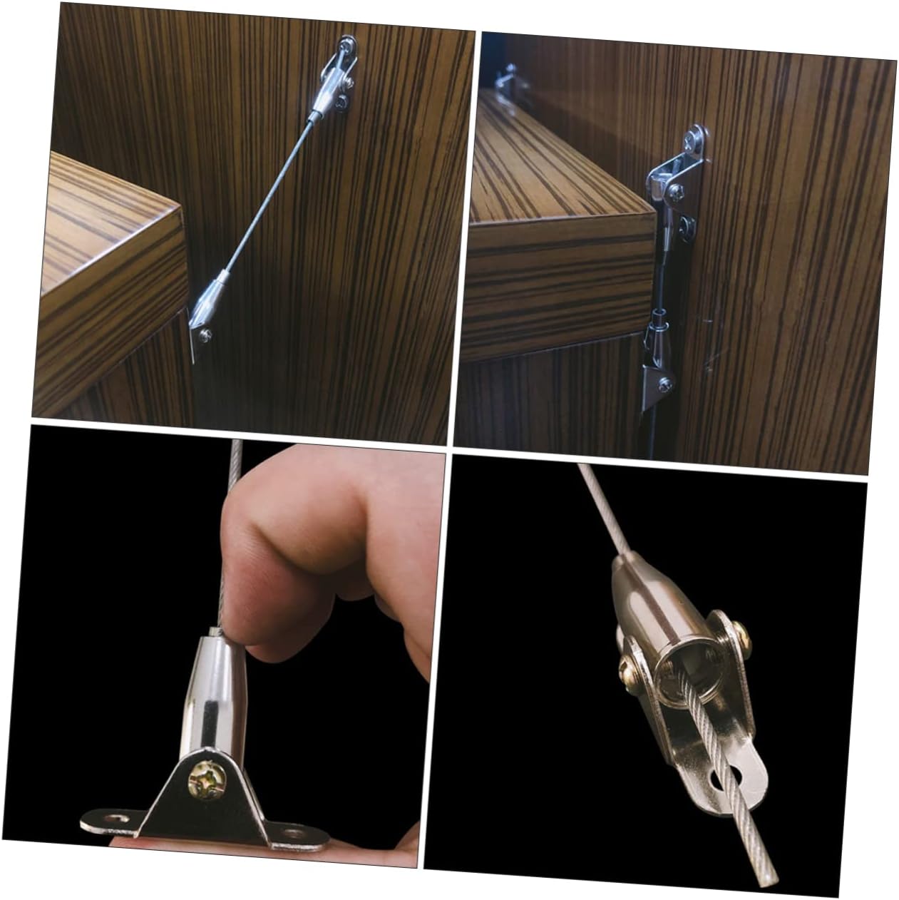 BESPORTBLE Adjustable Furniture Straps 2 Sets Anti-Tip Safety Anchors for Baby Proofing Metal Furniture Holders for TV Cabinets and Bookshelves