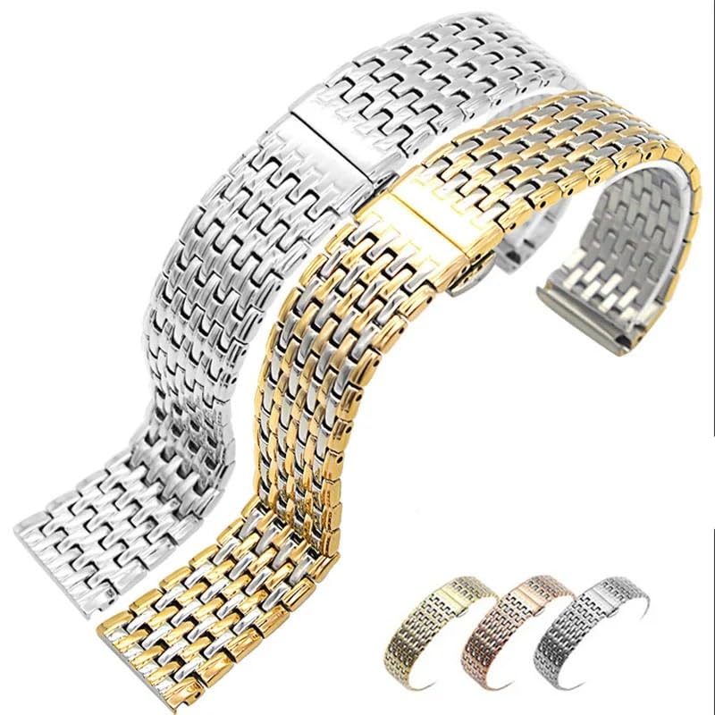 Band en acier inoxydable STRACHES de 13mm à 22mm avec boucle déployante - 4