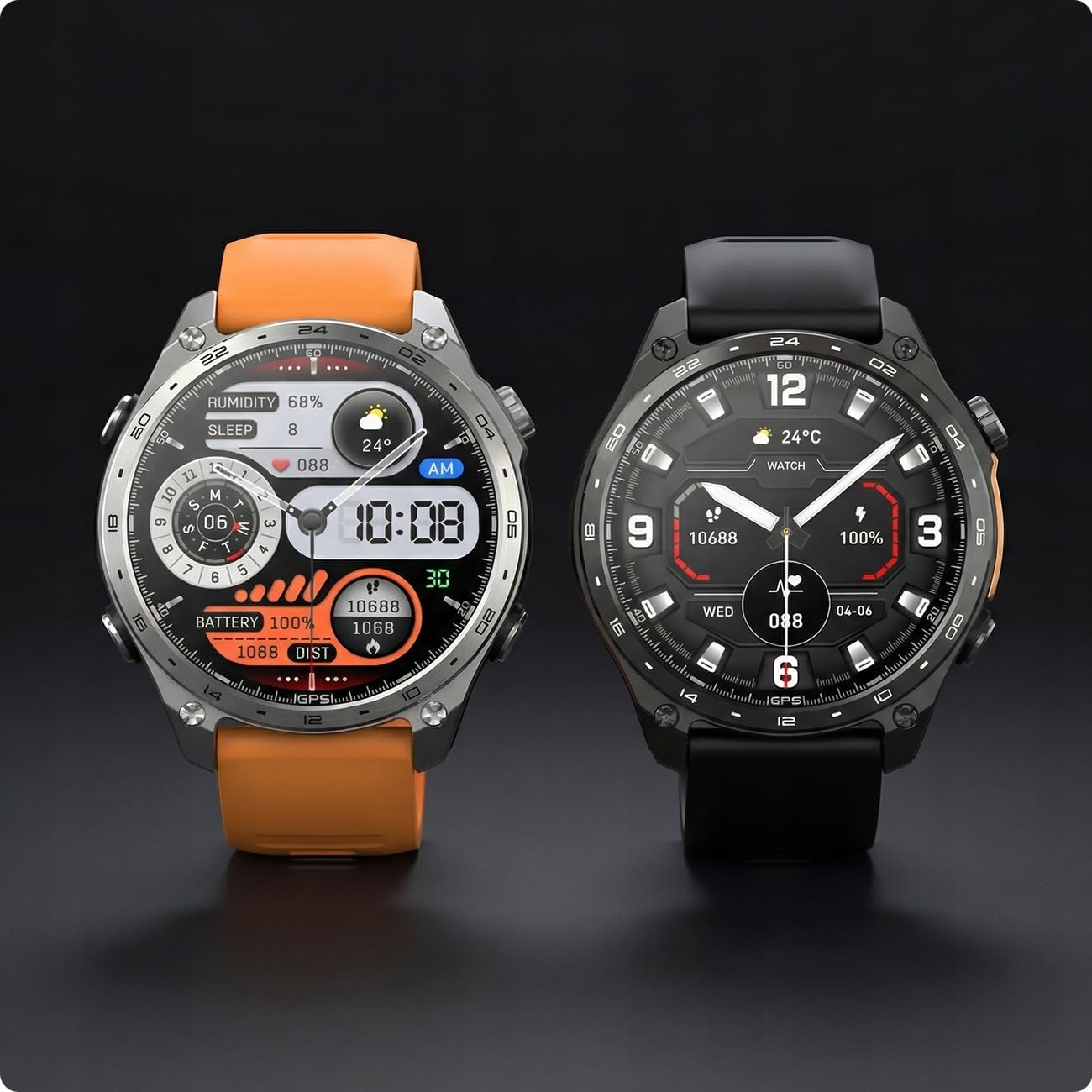 Smartwatch Zegarek Męski GPS 4GB MAPY AMOLED CIŚNIENIE MENU PL WODOODPORNY
