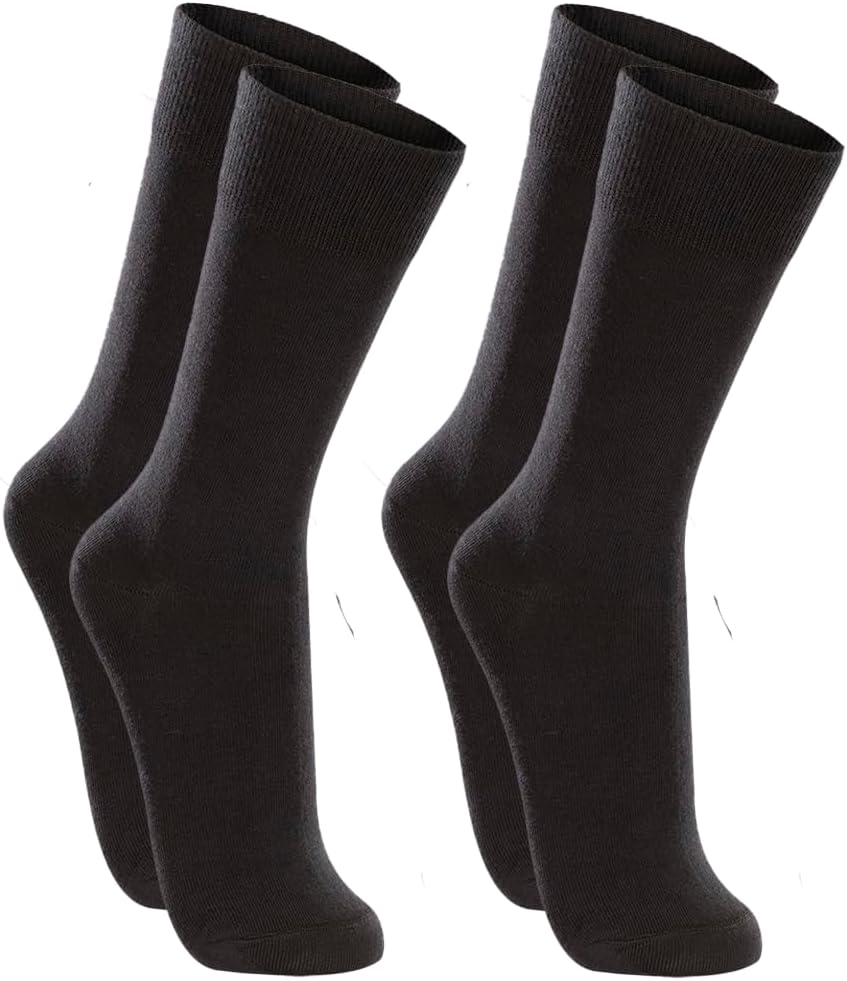 Lupo Kit 2 Pares de Meia Social Sportwear, Cano Longo 23cm, Algodão Ultrasoft, Preto, Tamanho Único 37-44
