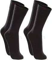 Kit 2 Pares de Meia Social Sportwear, Cano Longo 23cm, Algodão Ultrasoft, Preto, Tamanho Único 37-44
