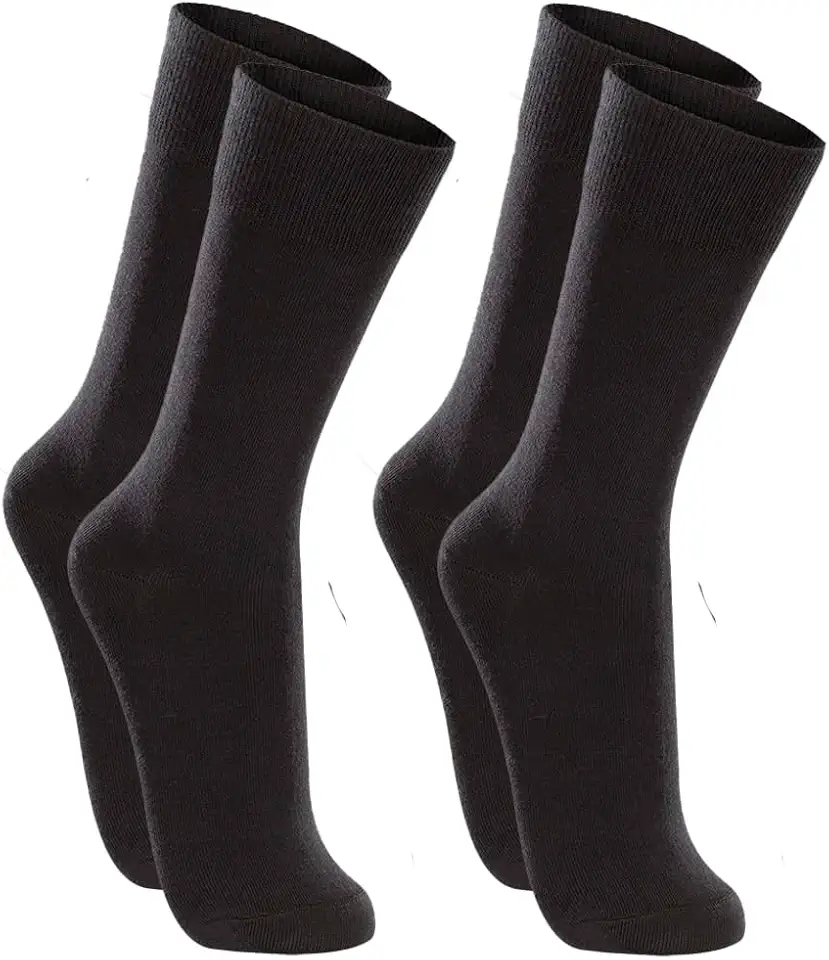 Kit 2 Pares de Meia Social Sportwear, Cano Longo 23cm, Algodão Ultrasoft, Preto, Tamanho Único 37-44