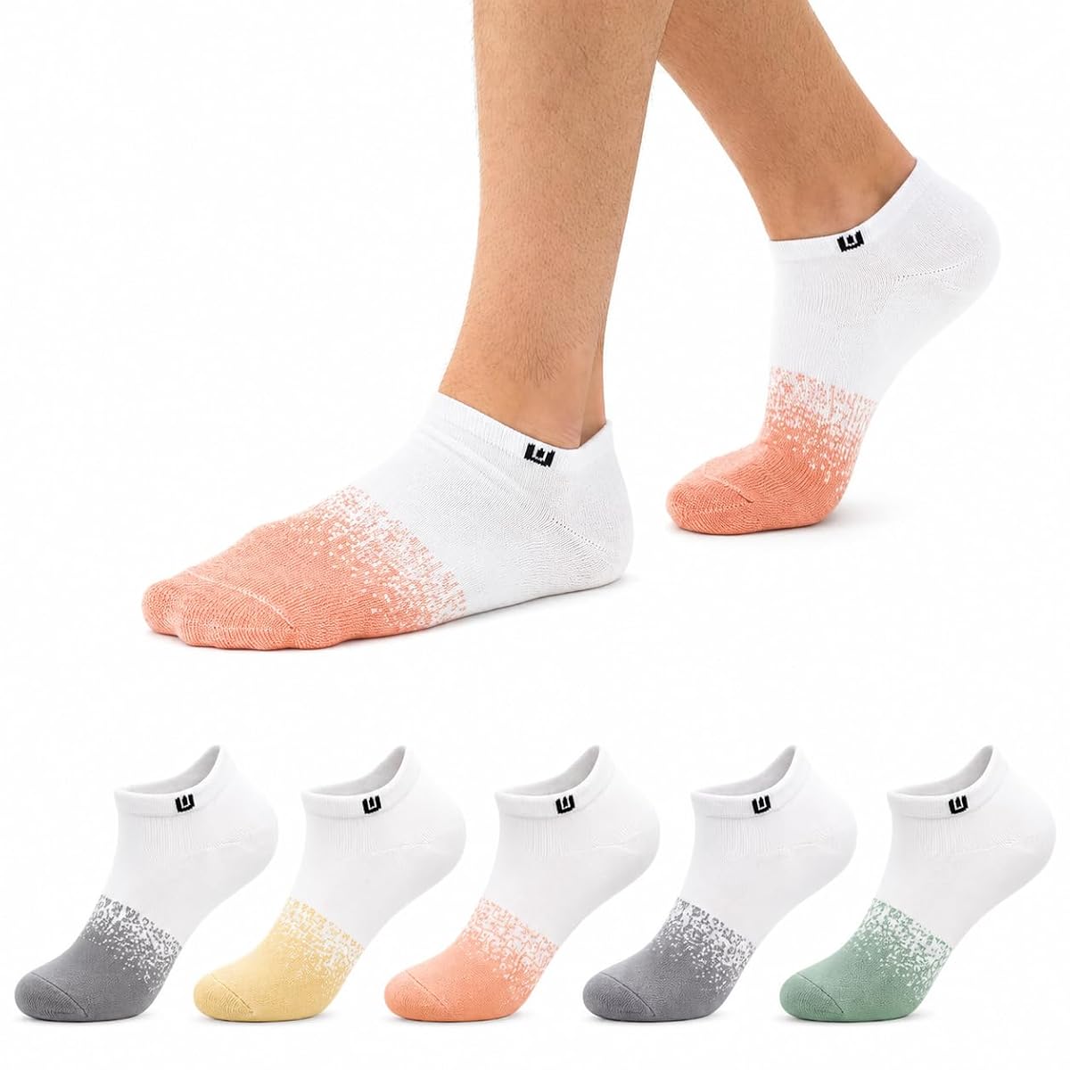 URBAN ETHNICS Sneaker Socks (5 Pairs) – Unisex Low Cut Ankle Socks for Men &