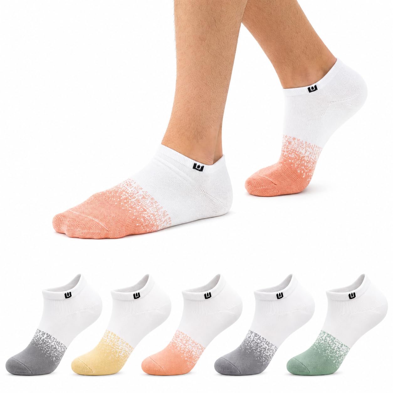 URBAN ETHNICS Sneaker Socks (5 Pairs) – Unisex Low Cut Ankle Socks for Men &