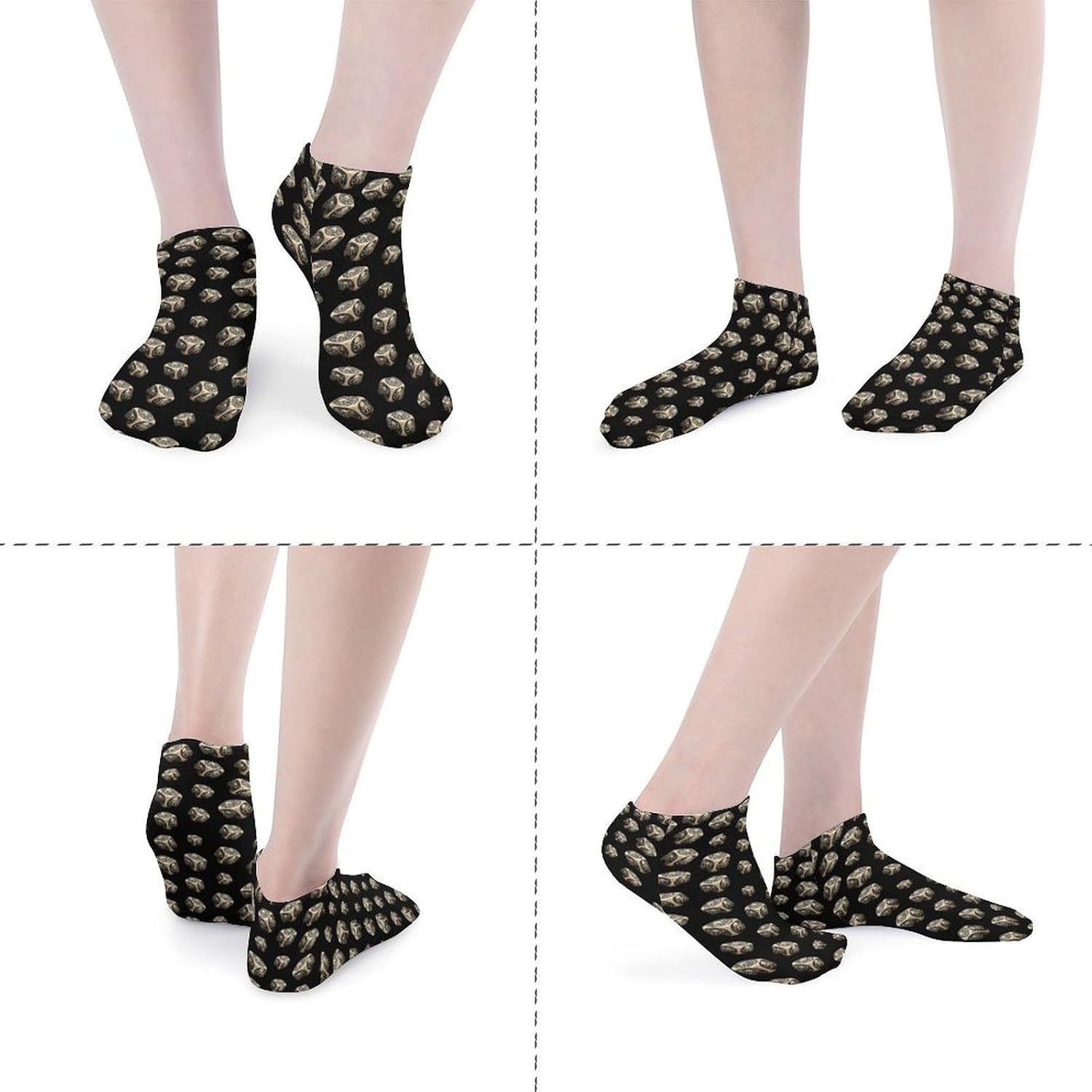 Octopus Dice 5 Pairs Low Cut Ankle Socks Casual Liner Sock No Show Invisible Socks for Men Women
