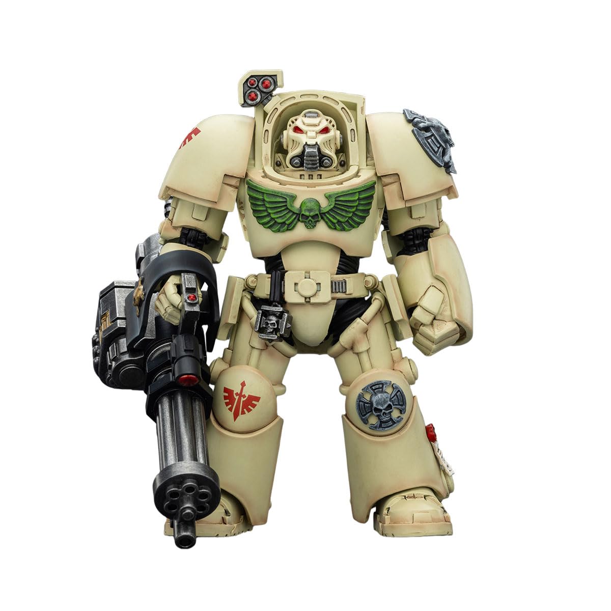 JOYTOY Warhammer 40K 5.62inch Terminator Squad with Power Fist and Assault Cannon 1:18 Scale Action Figure (Dark Angels Deathwing Terminator 3)