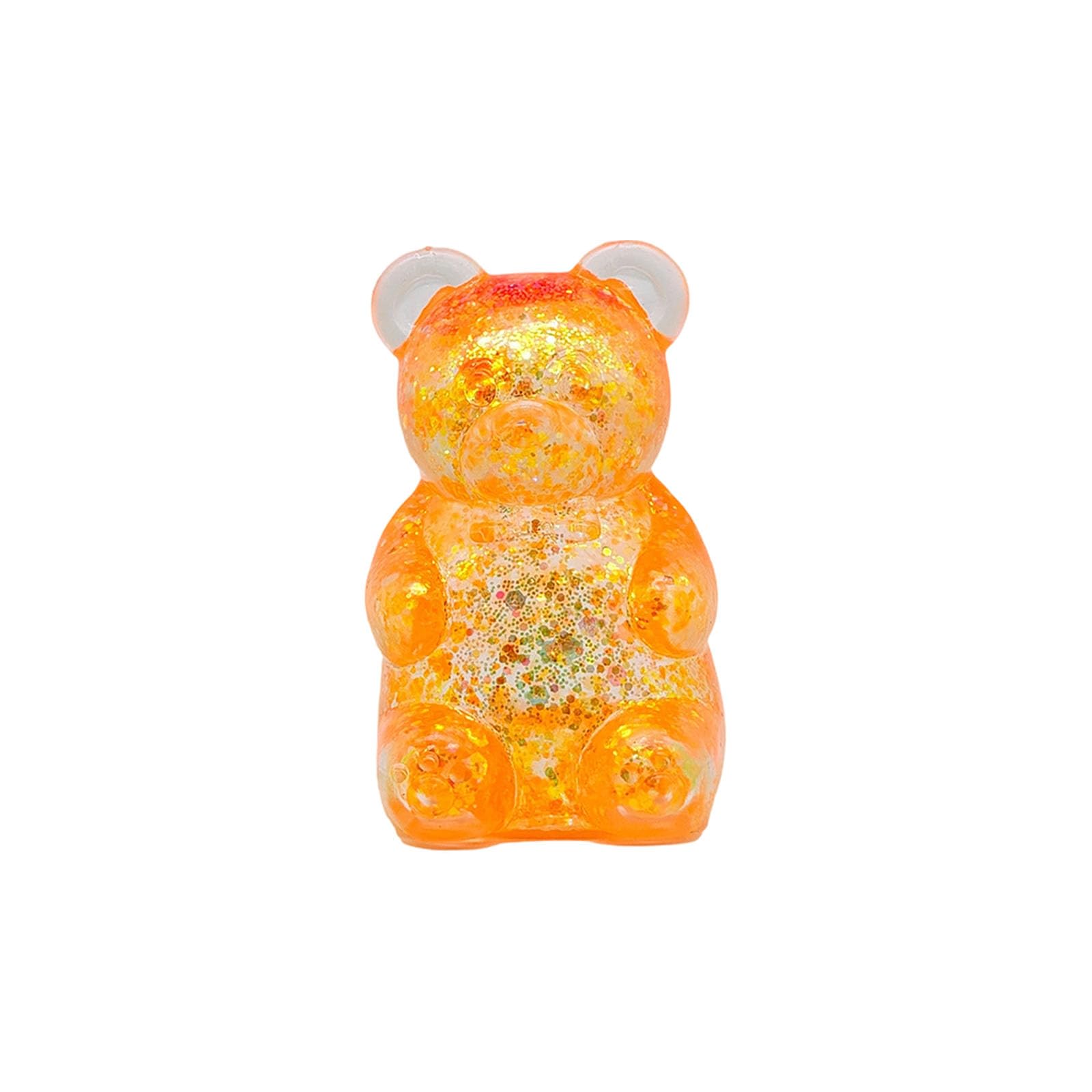 Bear Toy,Stress Bear Squishy Ball,Malt Sugar Textured Bear Squeeze Toy Fidget Squishy Toys for Anxiety Relief for Students and Adults Creative Party Filler Gift (B-Orange) — image 1