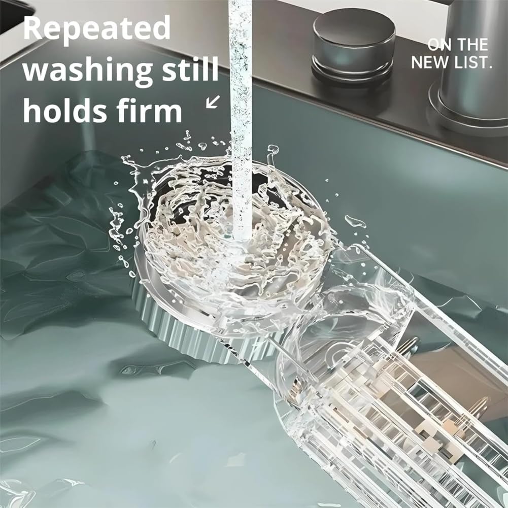 Durable Wall Mounted Inline Vacuum Hooks, No-Drill Wall Mounted Spatula and Spoon Holder, Thick Rounded Corners Design for Kitchen Knife Rack, Bathroom, Bedroom (Black 2PCS)