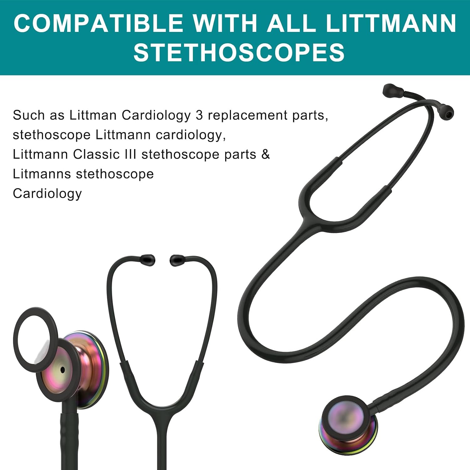 Stethoscope Ear Tips Replacement for Littmann Stethoscopes, Small/Medium