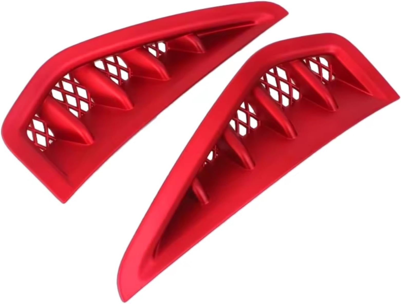 Side Wing Hood Grille Compatible With Dodge For RAM 1500 TRX 2023 2024 2025 Front Side For Wing Air Vent Grille Hole Emblem Trim Flow Spoiler(Matte red)