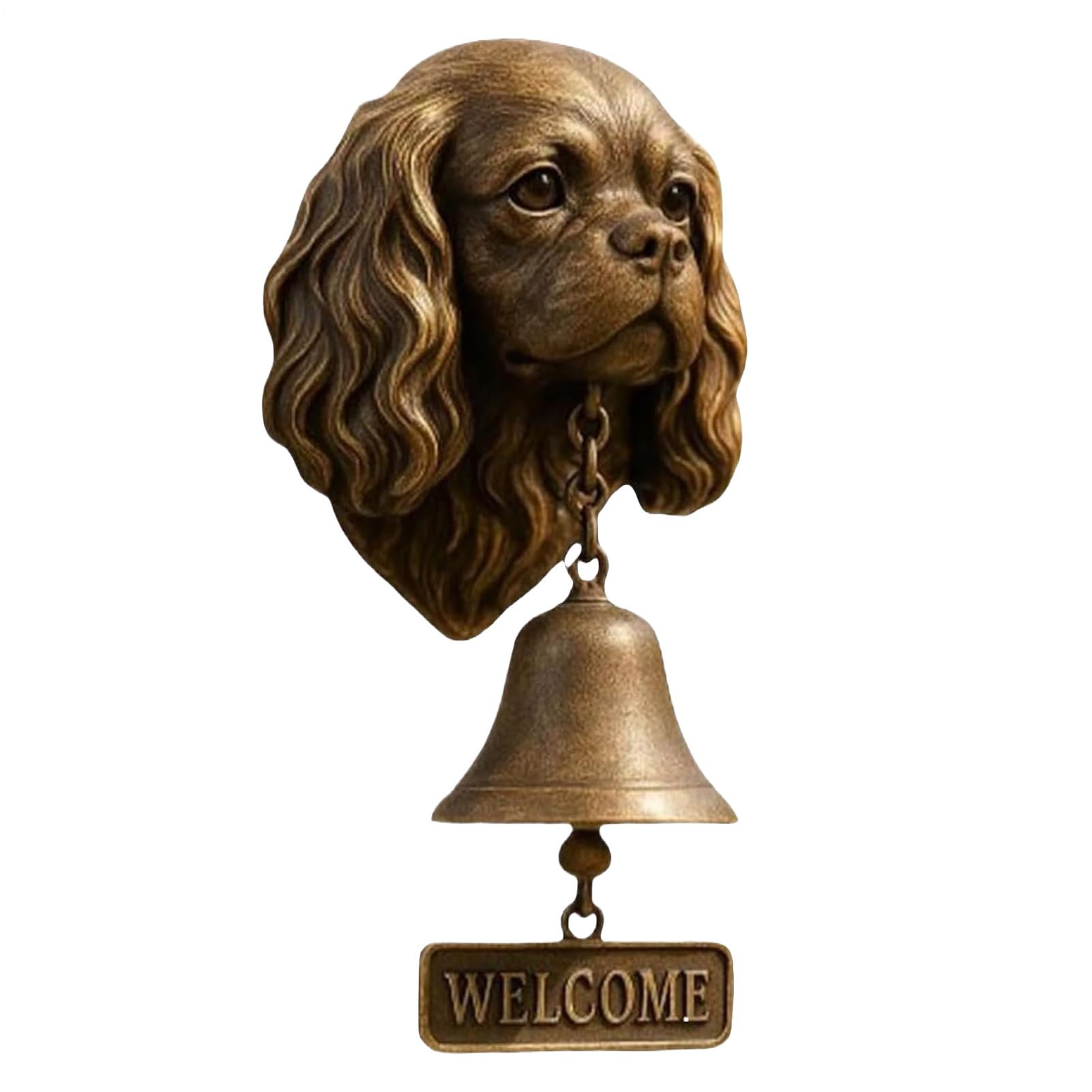 Various Dog Welcome Doorbells - Rustic Wall Mounted Vintage Animal-Themed Doorbells Chime - Porch Dog Head Door Bell - for Gate, Garden, Yard, Home, Security Room