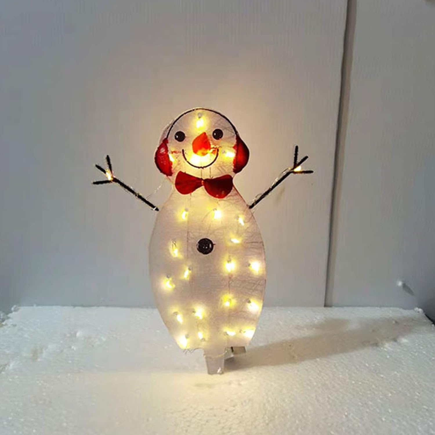 2022 Christmas Lighted Snowman Outdoor Yard Decorations, 20 Lights Pre-Lit Light Up Snowman Family with Battery Lighted, Artificial Acrylic Xmas Decorative Snowman LED Lights : Patio, Lawn & Garden