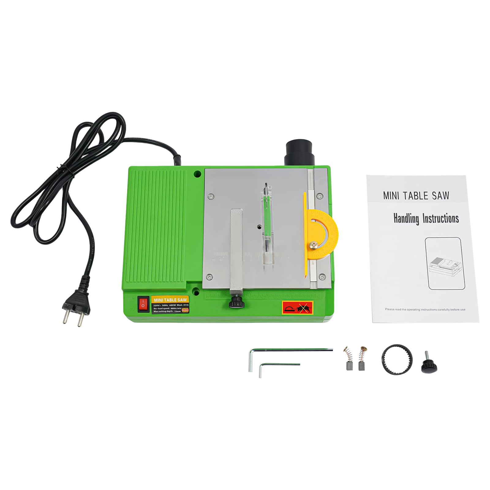 Mini scie circulaire de table 480 W 10 mm Hauteur de coupe Ø 50 mm Lame de scie mini scie circulaire pour bricolage, modélisation, travail du bois