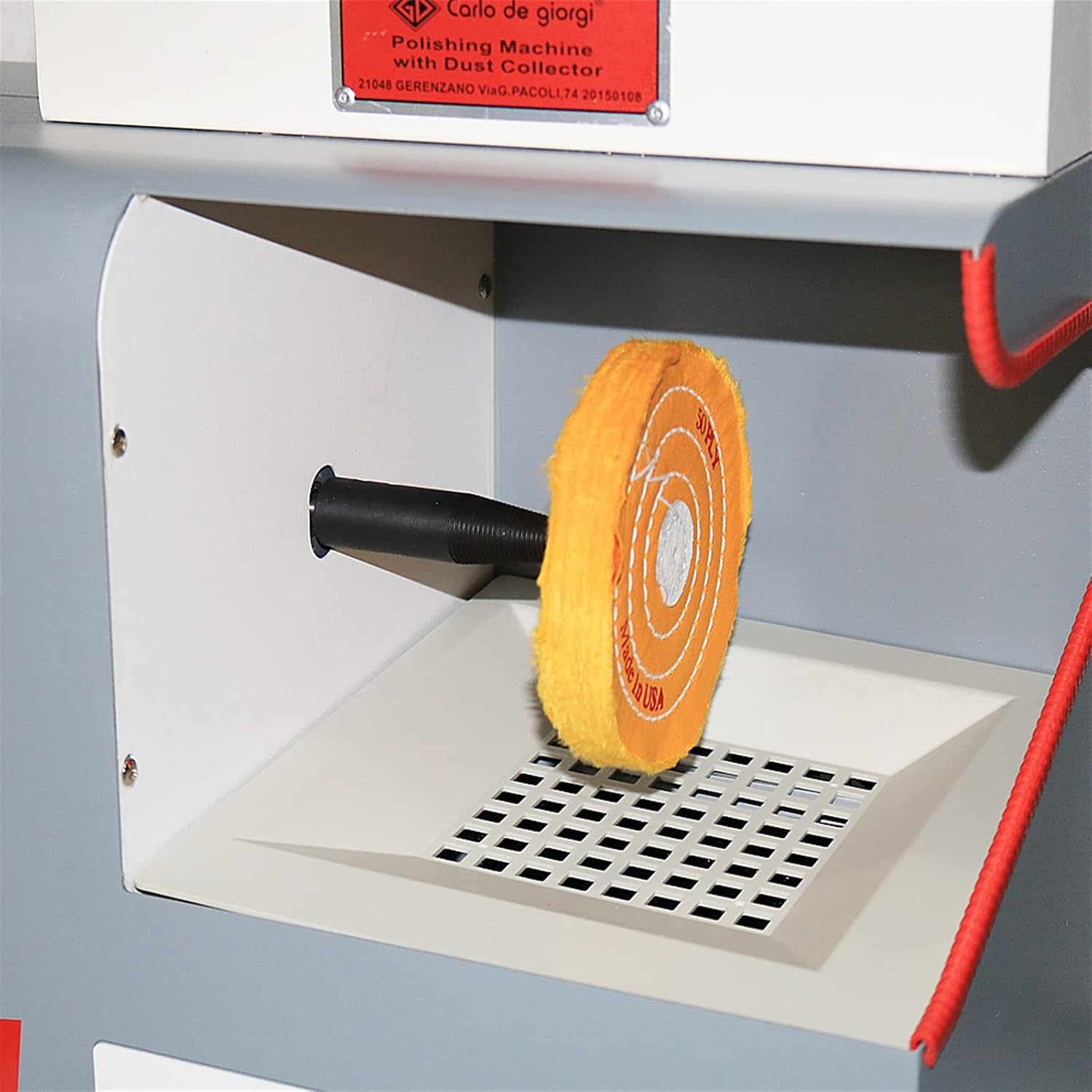 Polishing Machine, Gemstone Polishing Kit Bench Dust Polishing Machine with Motor 3450rpm for Grinding Jewelry Making Tool