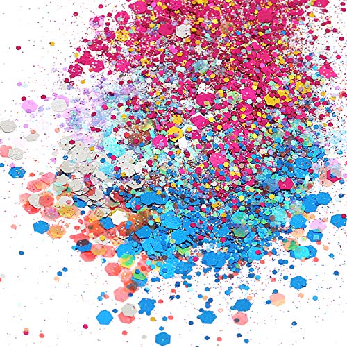 Naler Glitzer Sequin Chunky Glitter für Gesicht Nägel Make-Up Glitzer Kosmetik Glänzendes Paillette für Festival… – Bild 4